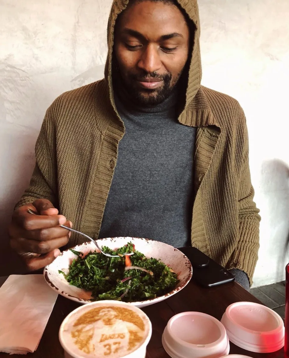 A guest dining at Red Maple Cafe