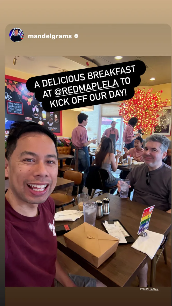 Enjoying Breakfast at Red Maple