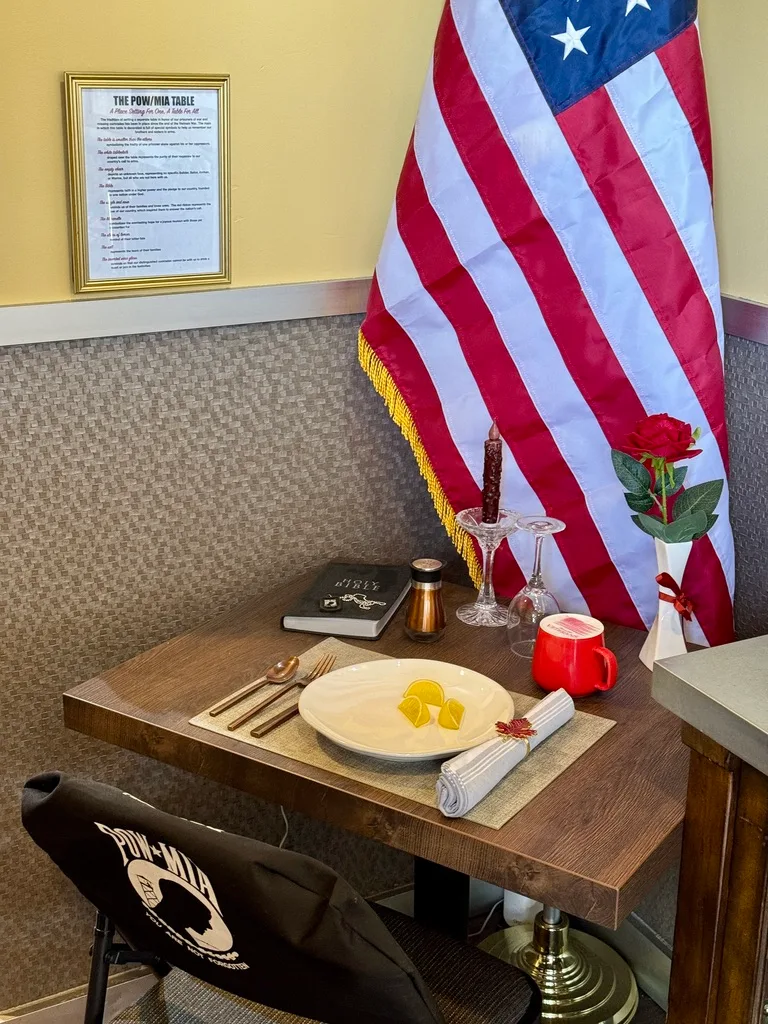 POW/MIA Table honoring our Veterans