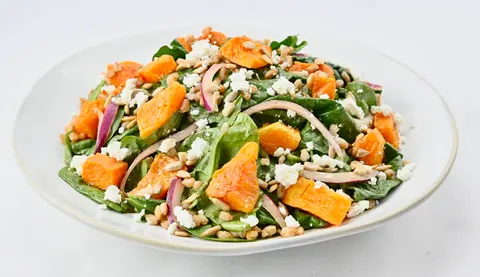 Roasted Butternut Squash Spinach Salad